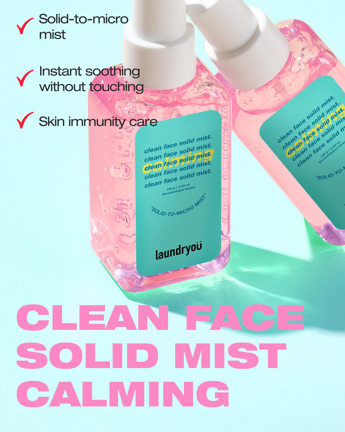 LAUNDRYOU Hydrating Jelly Mist back view showing ingredients