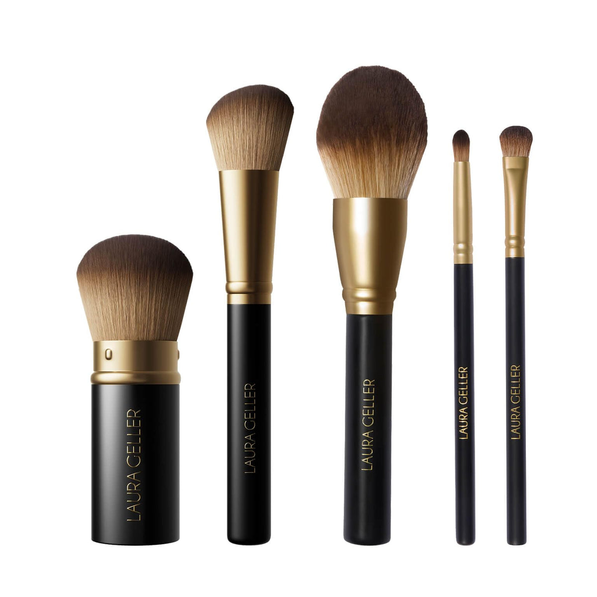 LAURA GELLER 5PC Full Face Makeup Brush Set front view