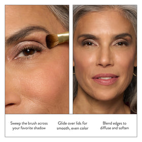 LAURA GELLER All-Over Eye Shadow Brush in use applying eyeshadow