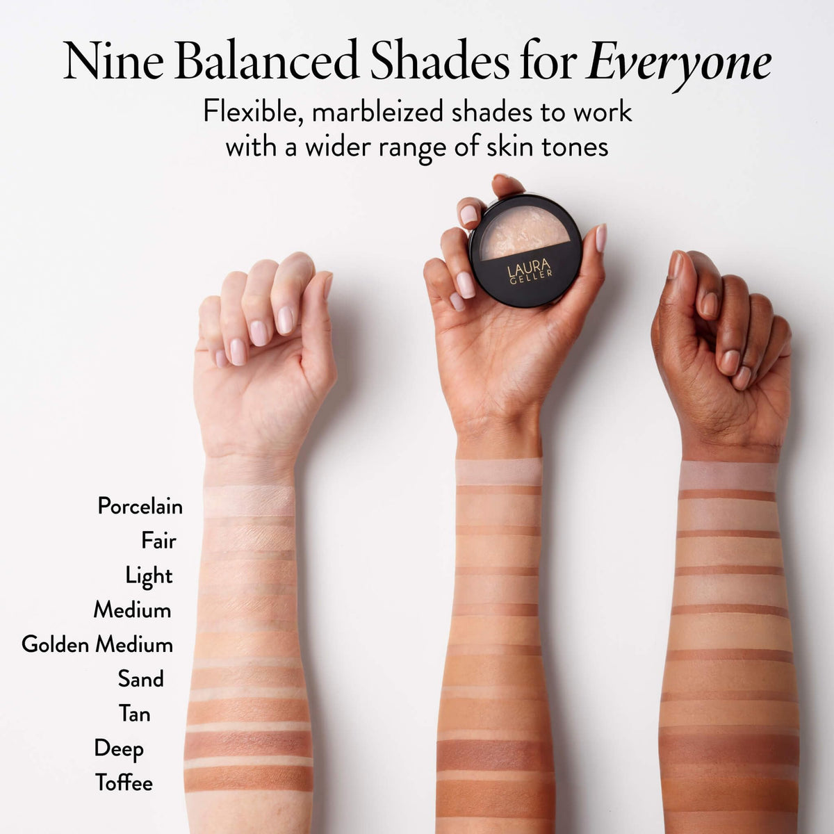 LAURA GELLER Baked Balance-n-Brighten Powder Foundation Deep swatch