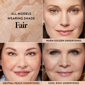 LAURA GELLER Baked Balance-n-Brighten Powder Foundation Fair applied on skin