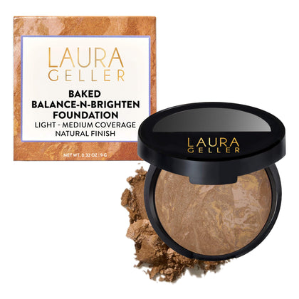LAURA GELLER Baked Balance-n-Brighten Powder Foundation Sand front view