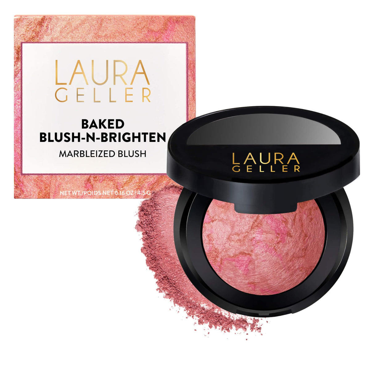 LAURA GELLER Baked Blush-n-Brighten Powder Blush Pink Buttercream front view