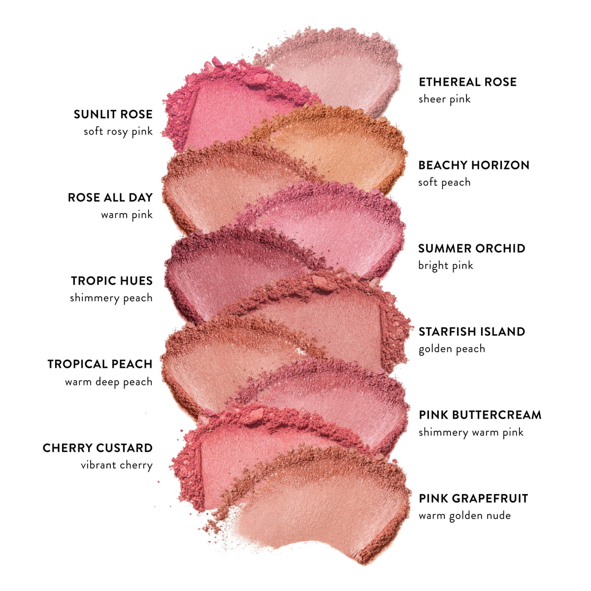 LAURA GELLER Baked Blush-n-Brighten Powder Blush Sunswept with ingredients list