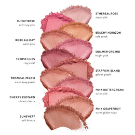 LAURA GELLER Baked Blush-n-Brighten Tropic Hues on makeup table