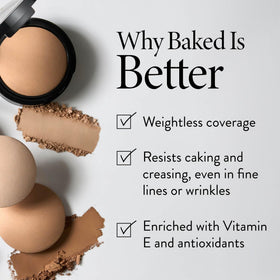 LAURA GELLER Baked Double Take Powder Foundation Toffee inside packaging