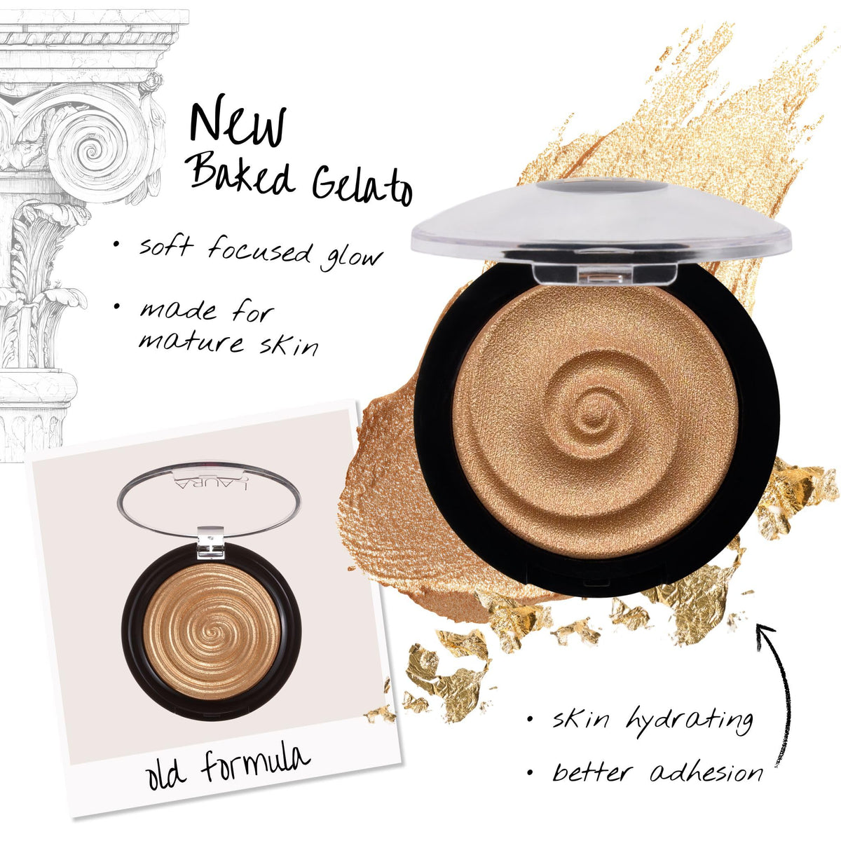 LAURA GELLER Baked Gelato Swirl Illuminator Gilded Honey packaging