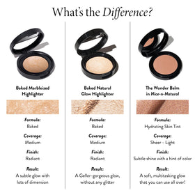 LAURA GELLER Baked Marbleized Highlighter open view showing product