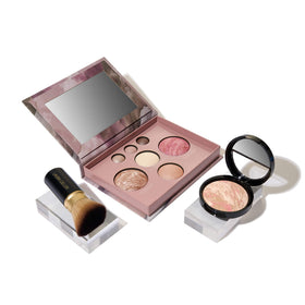 LAURA GELLER Baked Starter Kit front view with palette and brush