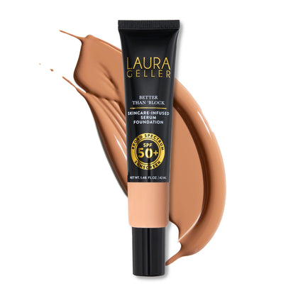 LAURA GELLER Better Than Block Foundation SPF 50+ Golden front view