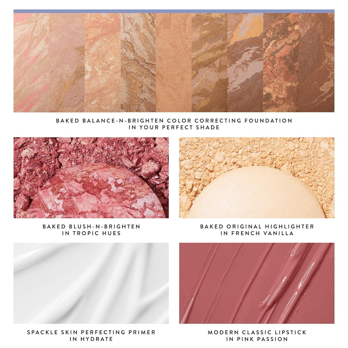 LAURA GELLER Cult Classics Full Face Kit Light contents displayed