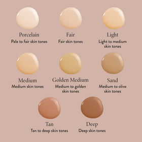 LAURA GELLER Double Take Liquid Foundation Tan shade comparison