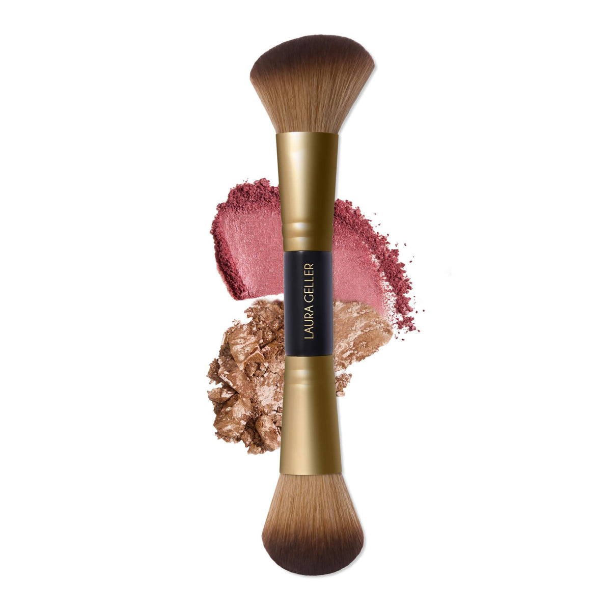 LAURA GELLER Dual-Ended Blush + Bronzer Brush front view