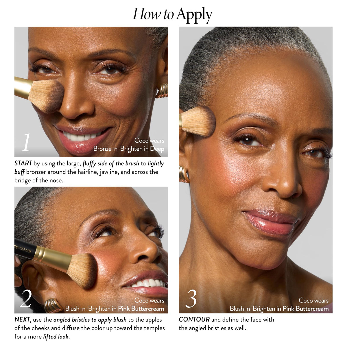 LAURA GELLER Dual-Ended Brush angled side for blush application