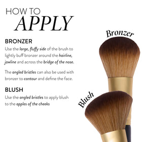 LAURA GELLER Dual-Ended Brush on a vanity