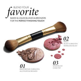 LAURA GELLER Dual-Ended Brush with makeup powders