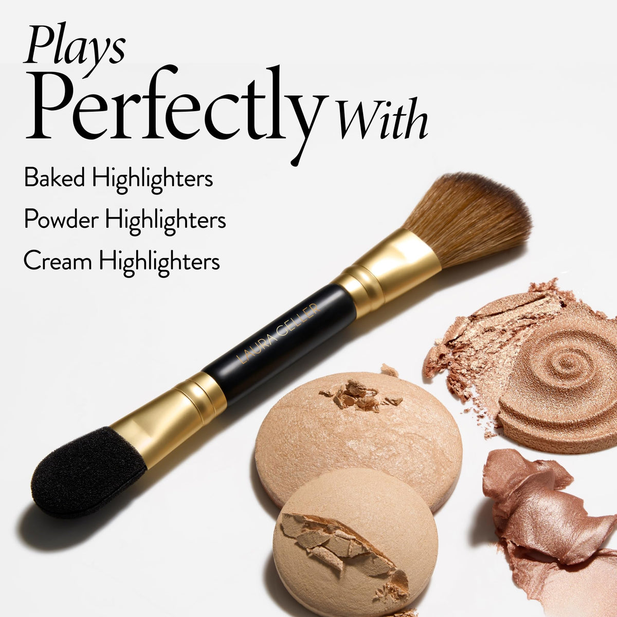 LAURA GELLER Dual-Ended Highlighter Brush with highlighter product