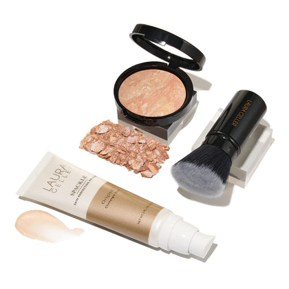 LAURA GELLER Everyday Routine Kit including primer, foundation, and brush