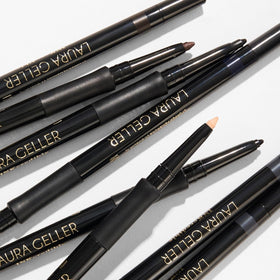 LAURA GELLER INKcredible Gel Eyeliner Waterproof Indigo Night with other makeup products