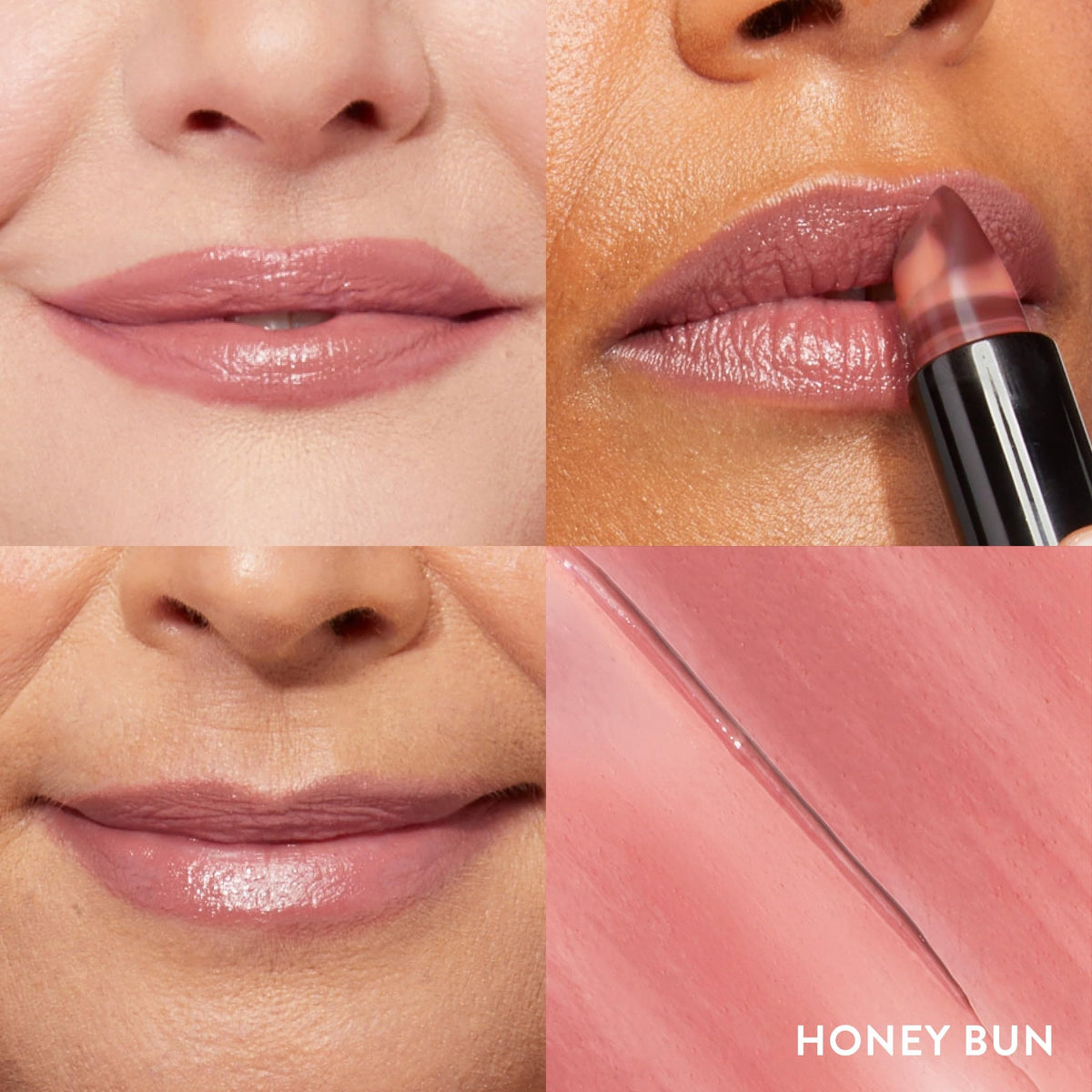 LAURA GELLER Italian Marble Hydrating Lipstick Honey Bun swatch on skin