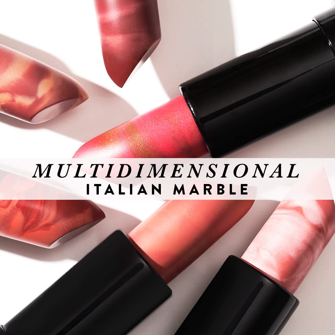 LAURA GELLER Italian Marble Sheer Hydrating Lipstick Al Fresco in hand