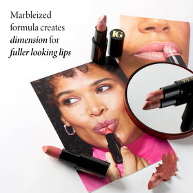 LAURA GELLER Italian Marble Sheer Lipstick Dolce in use