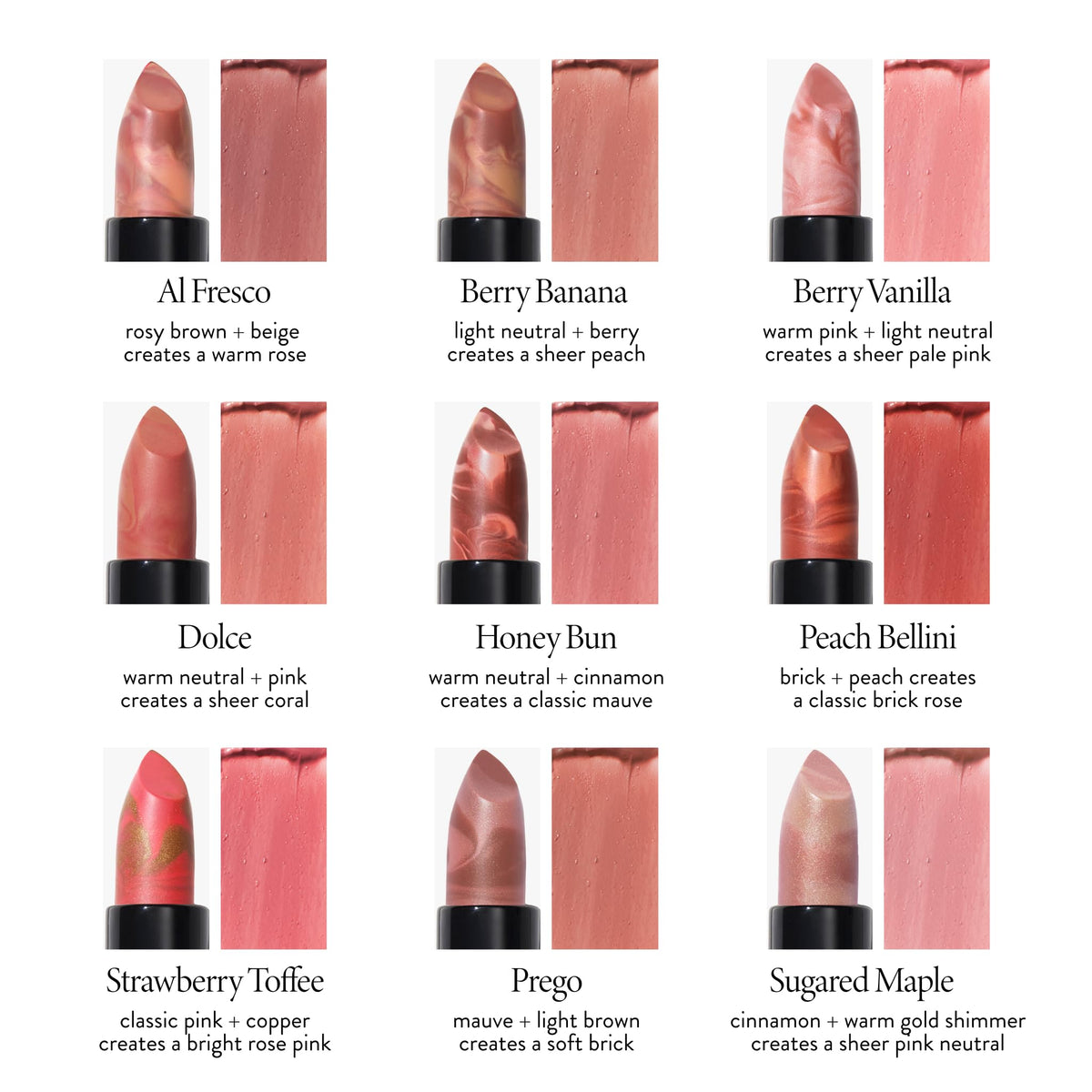 LAURA GELLER Italian Marble Sheer Lipstick Dolce with other beauty products