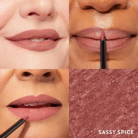 LAURA GELLER Modern Classic Lip Liner Sassy Spice slanted tip close-up