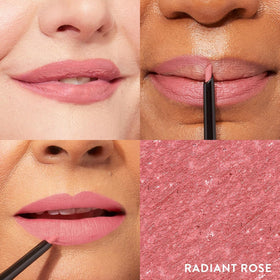 LAURA GELLER Modern Classic Waterproof Lip Liner Radiant Rose angled tip close-up