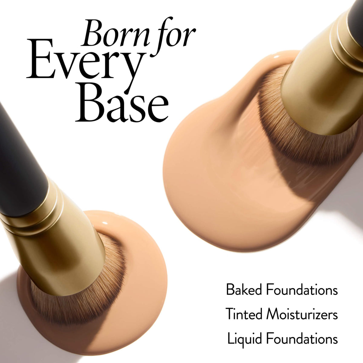LAURA GELLER NEW YORK Full Coverage Foundation Blending Brush with liquid foundation