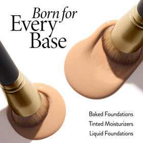 LAURA GELLER NEW YORK Full Coverage Foundation Blending Brush with liquid foundation