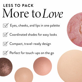 LAURA GELLER NEW YORK Glam on the Run palette close-up of blush and highlighter