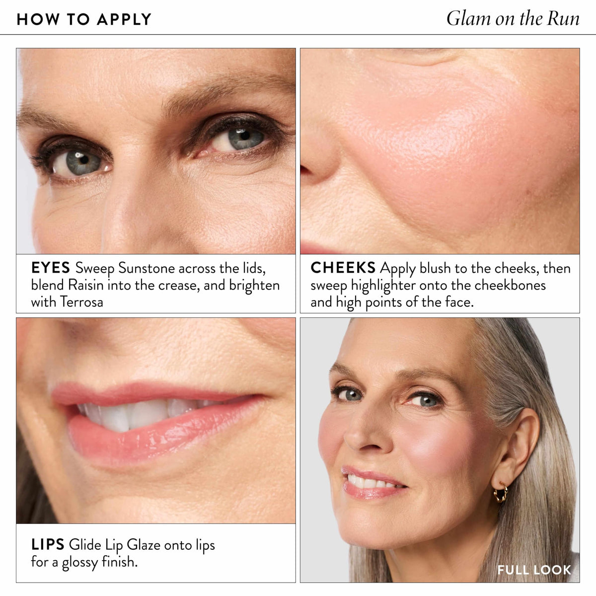 LAURA GELLER NEW YORK Glam on the Run palette with swatches on skin