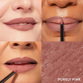 LAURA GELLER NEW YORK Modern Classic Waterproof Lip Liner Purely Pink slanted tip close-up