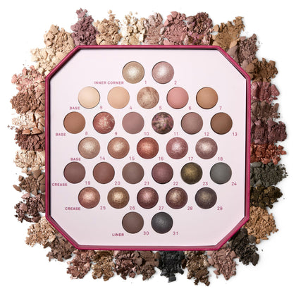 LAURA GELLER NEW YORK Palette front view showing 31 shades
