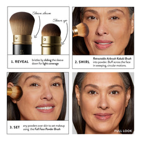 LAURA GELLER NEW YORK Retractable Airbrush Kabuki Brush in use