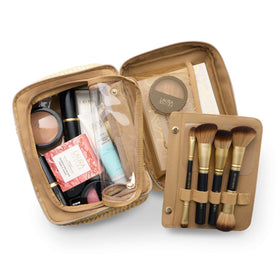 LAURA GELLER NEW YORK Train Case in travel setting