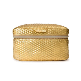 LAURA GELLER NEW YORK Train Case Makeup Organizer front view