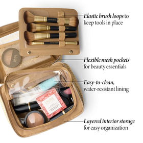 LAURA GELLER NEW YORK Train Case Makeup Organizer side view