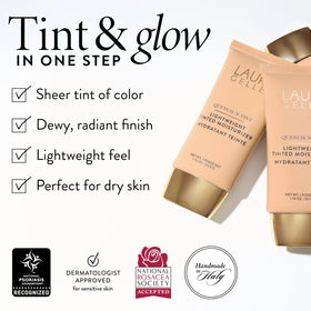 LAURA GELLER Quench-n-Tint Tinted Moisturizer Deep application with brush
