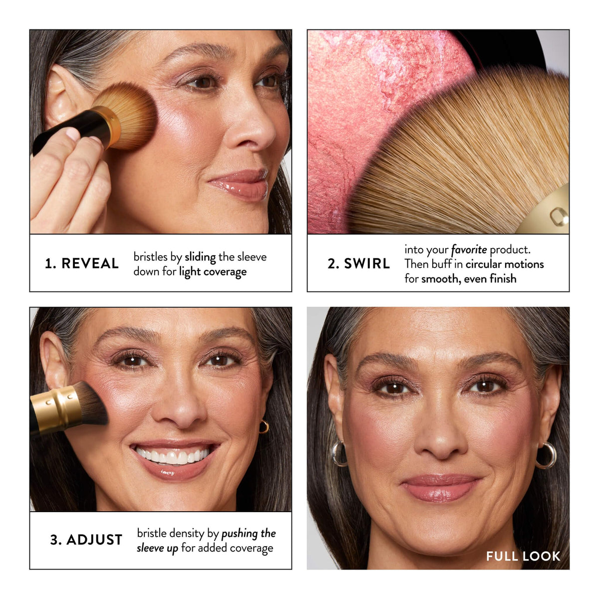 LAURA GELLER Retractable Kabuki Brush with cap on