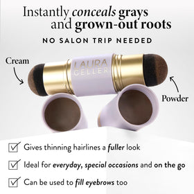 LAURA GELLER Root Touch-Up applicator showing cream and powder sides