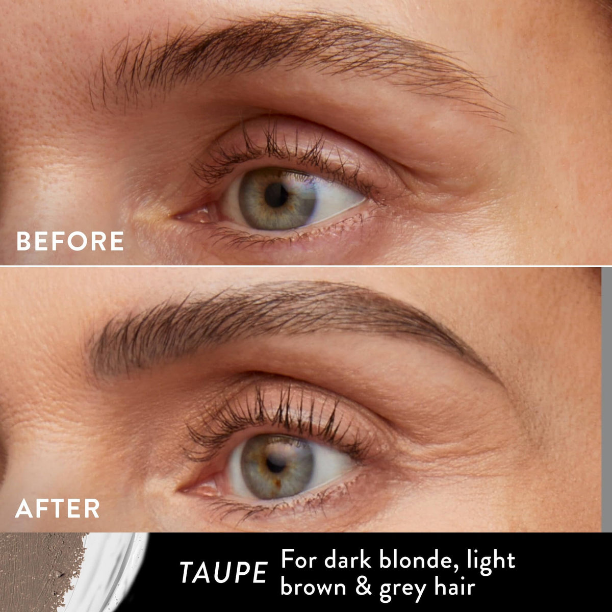 LAURA GELLER Sculpt-n-Stay Eyebrow Pencil & Gel Taupe angled view