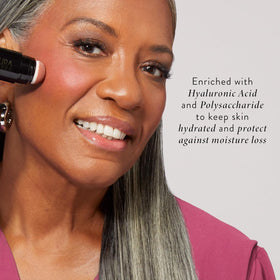 LAURA GELLER Serum Blush Tint blended on cheek