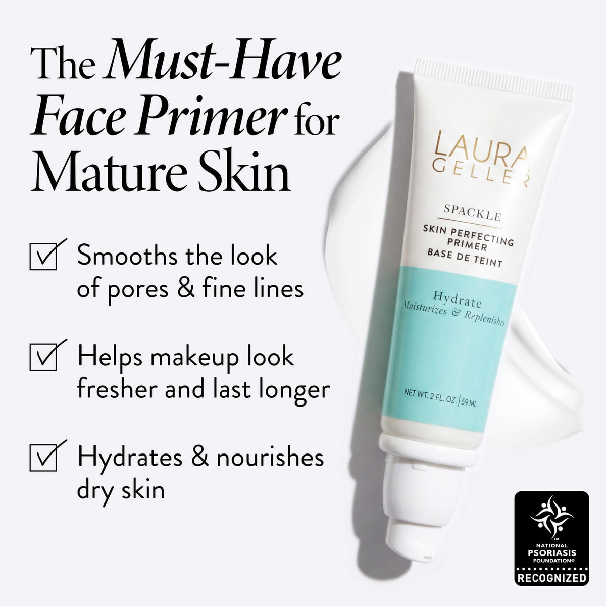 LAURA GELLER Spackle Makeup Primer Hydrate 2 Fl Oz back view