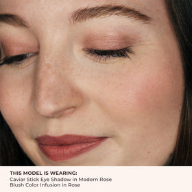Laura Mercier Blush Color Infusion Rose 32g with makeup brush