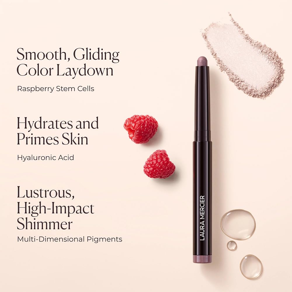 Laura Mercier Caviar Stick Cream Eyeshadow Mini Rosegold with makeup brushes