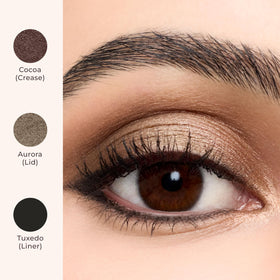 Laura Mercier Caviar Stick Eye Shadow Cocoa applied on eyelid