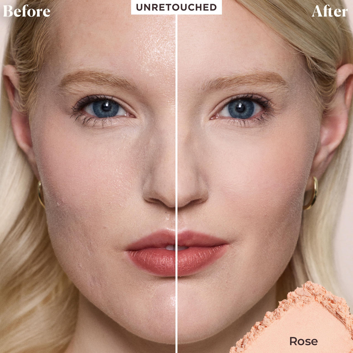 Laura Mercier powder packaging with label