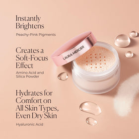 Laura Mercier powder with natural light background